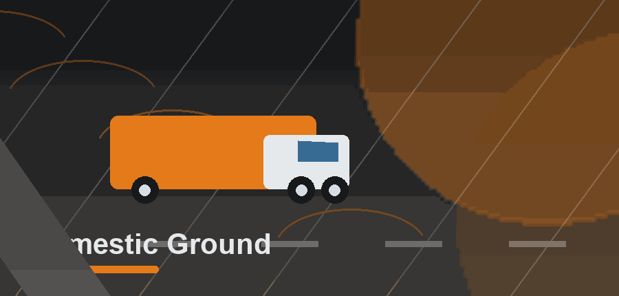 Animated Domestic Ground logistics service