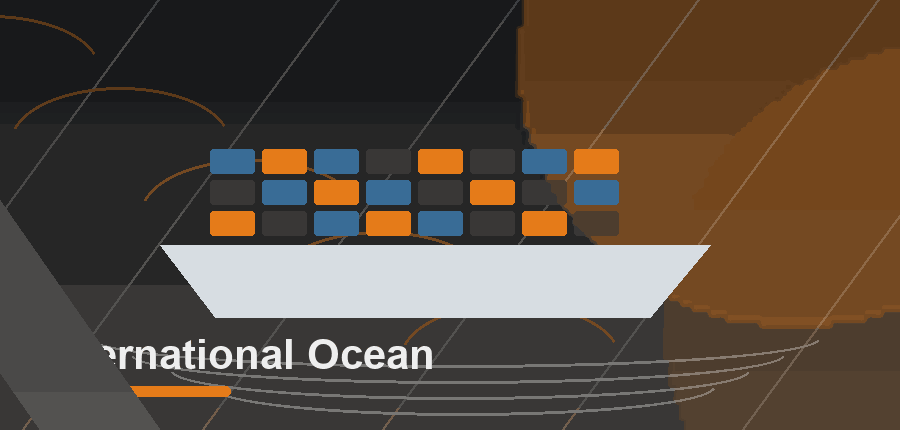 Animated International Ocean logistics service